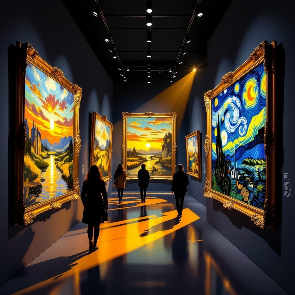 Una publicidad de un evento de un recorrido radioguiado por distintos cuadros.