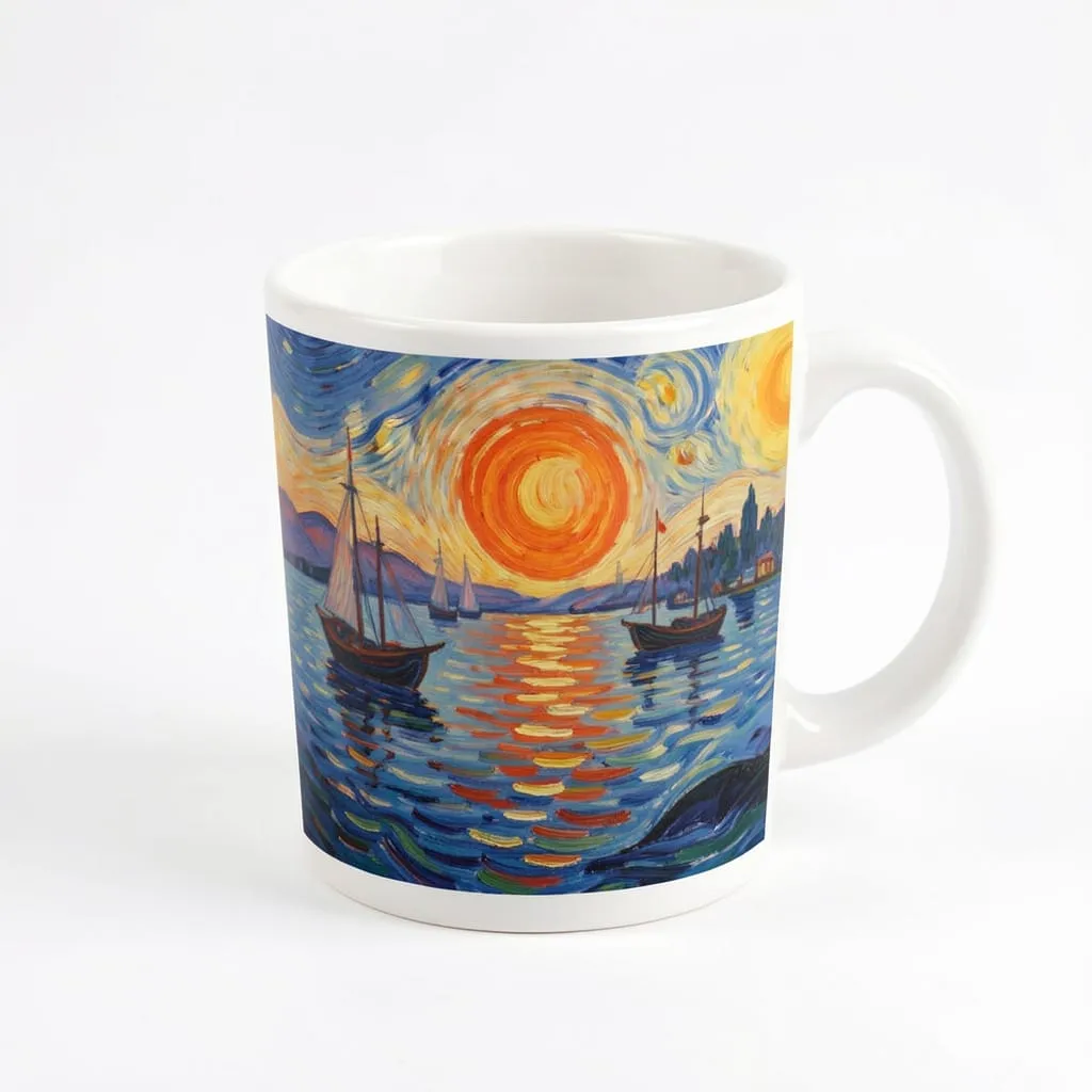 Taza "impresión sol naciente"